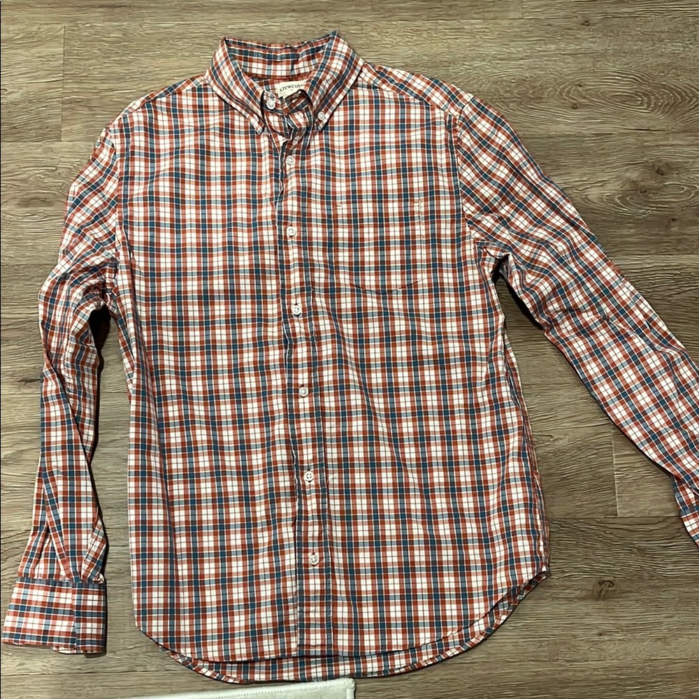 Boy’s Red and Blue Plaid Shirt by Crewcuts